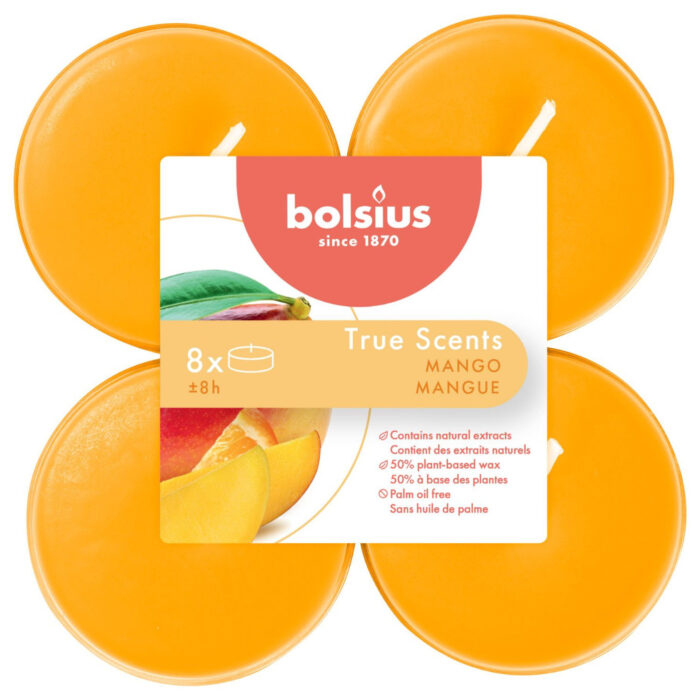 Bolsius Maxilichten True Scents Mango  8 stuks 8 uur - Afbeelding 2