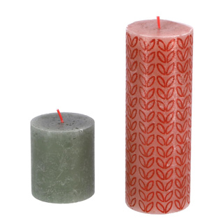 Bolsius Stompkaars Rustiek 19 x 6,8 cm Misty Pink met print - Afbeelding 4