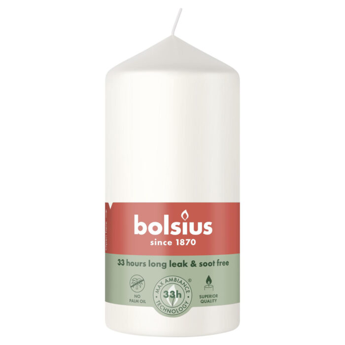 Bolsius stompkaars 120/58 cloudy white - Afbeelding 2