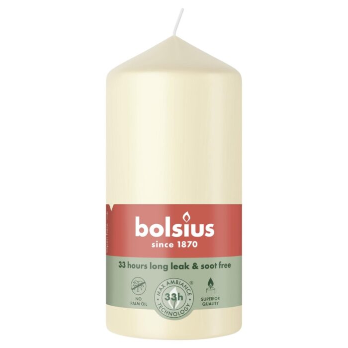 Bolsius stompkaars 120/58 soft pearl