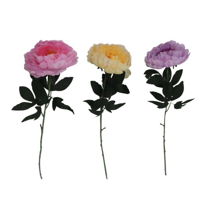 Kunst bloem pioenroos 77 cm