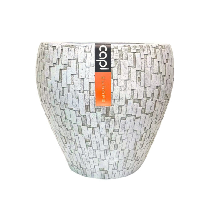 Bloempotten wit 39 cm set van 2 capi europe - Afbeelding 2