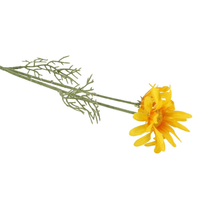 Kunst bloem "Madeliefje" geel zijde 56cm - Afbeelding 4