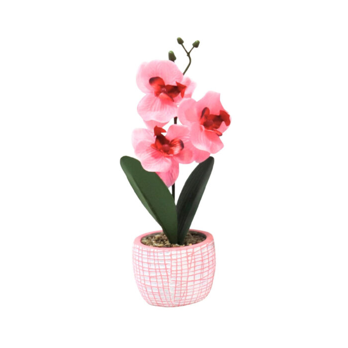 Kunst orchidee in pot 28 cm 6 assorti - Afbeelding 2