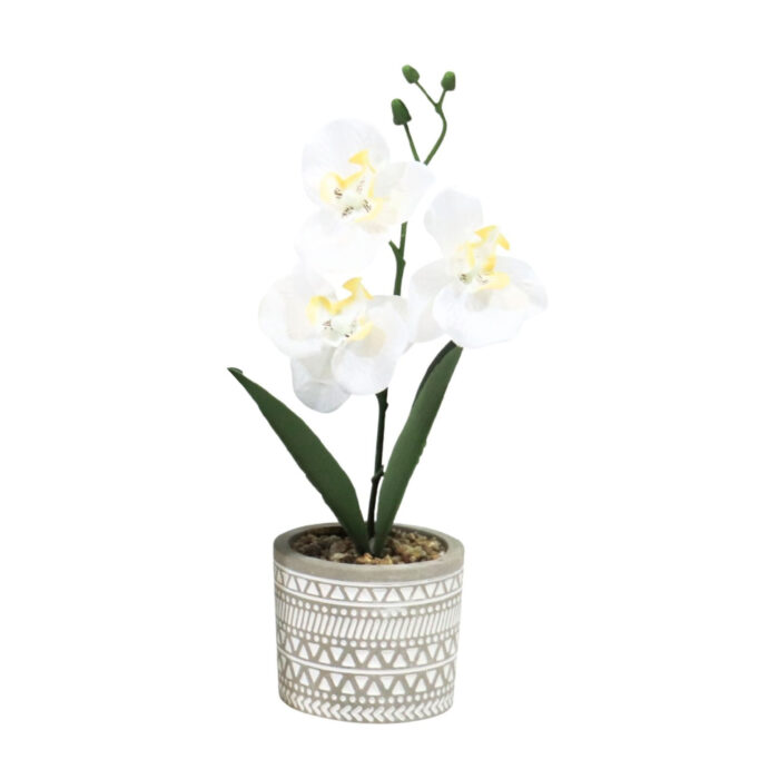 Kunst orchidee in pot 28 cm 6 assorti - Afbeelding 6