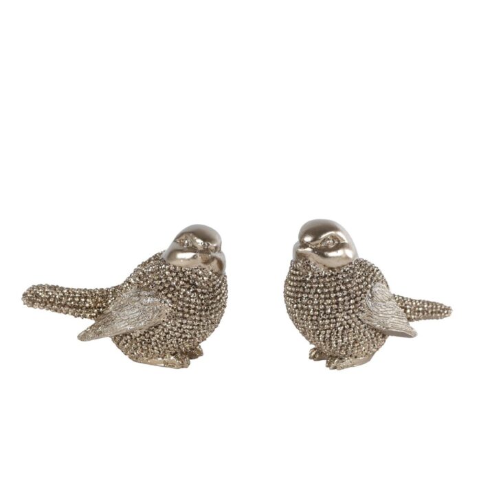 Sculptuur Vogeltje goud 2 assorti 8x4