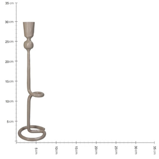 Kandelaar Iron Beige 8x8x30cm - Afbeelding 4