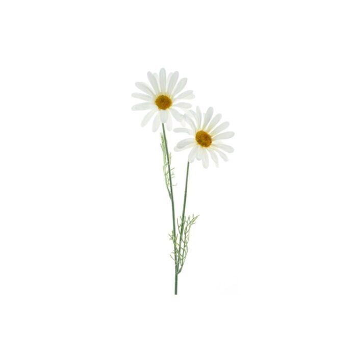 Kunst bloem "Madeliefje" wit zijde 56 cm