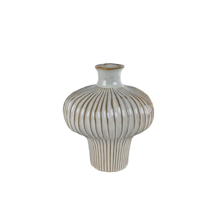 Vaas Jodie S wit/bruin aardew 25