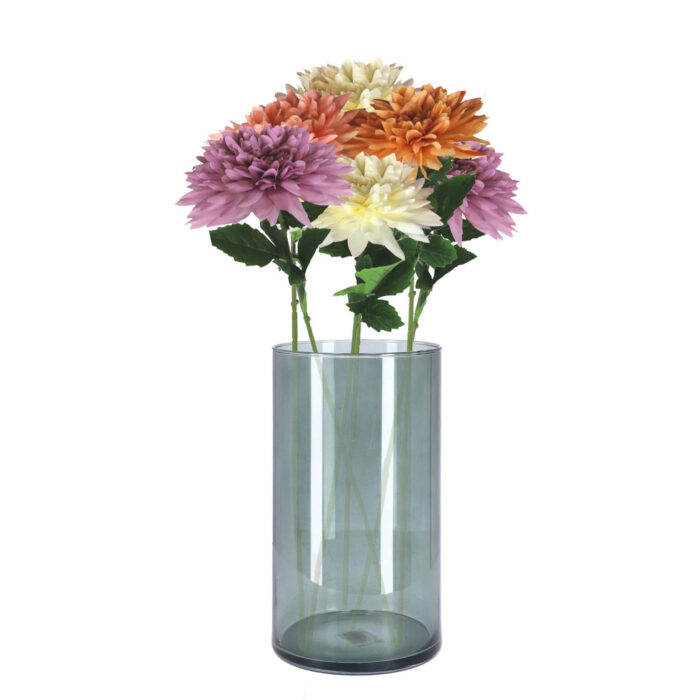 Vaas Levi cylinder dark grey transp. H30 D16 - Afbeelding 4