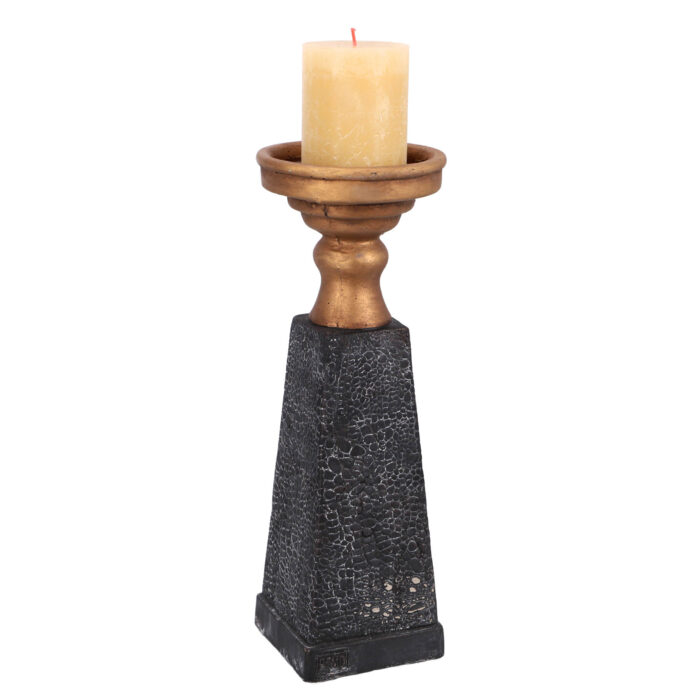 PTMD kandelaar Laya goud-zwart 34 cm - Afbeelding 3