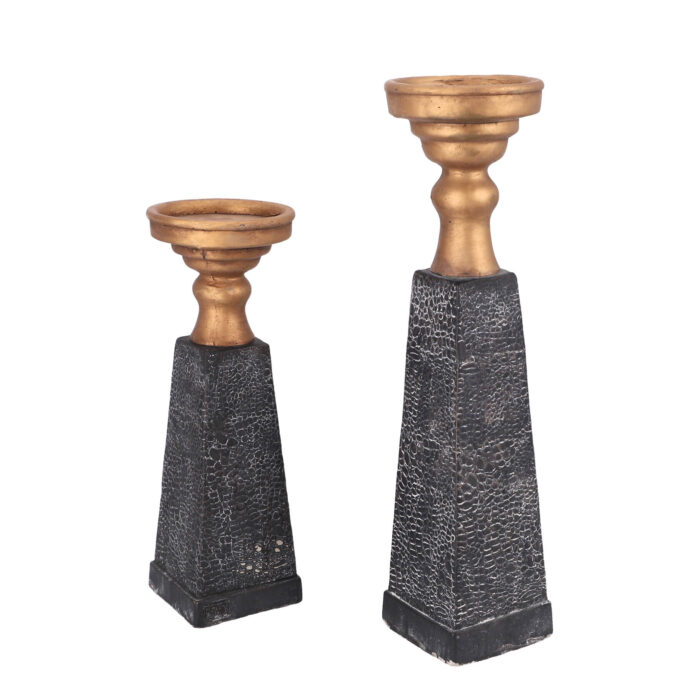 PTMD kandelaar Laya goud-zwart 45 cm - Afbeelding 4