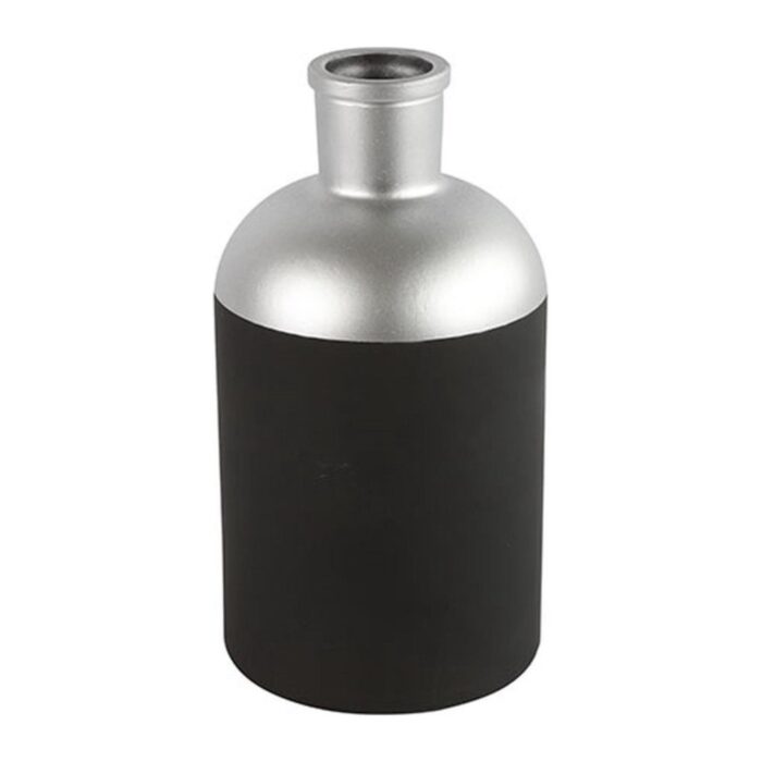 Countryfield fles vaas Madelon S zwart/zilver 26cm