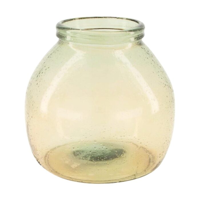 Vaas recycled glass ø21x20 cm beige