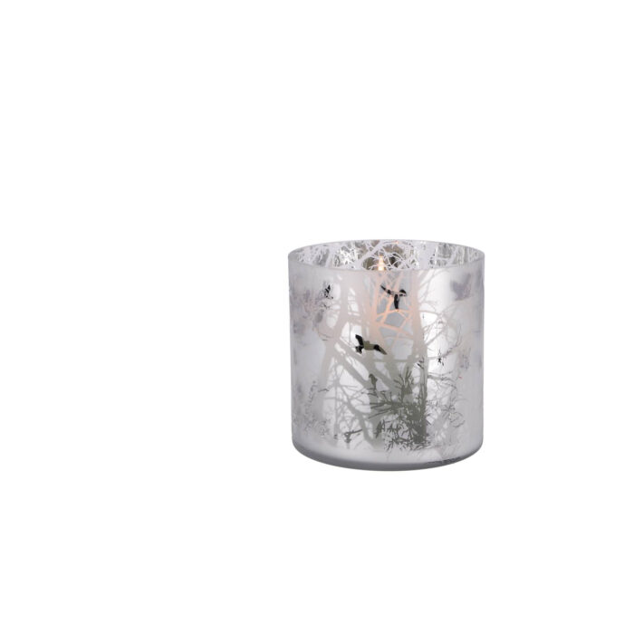 Ptmd theelichthouder winty white xl 15 cm - Afbeelding 3