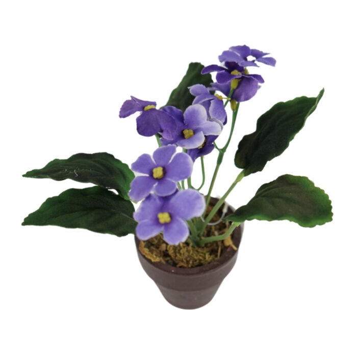 Kunstplant in pot Kaaps viooltje 16 cm 4 assorti - Afbeelding 4