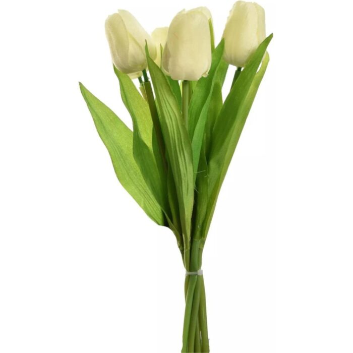 Tulp boeket 7 stuks 36 cm cream