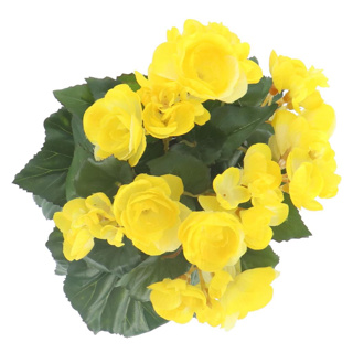 Kunstplant begonia geel in pot - Afbeelding 4