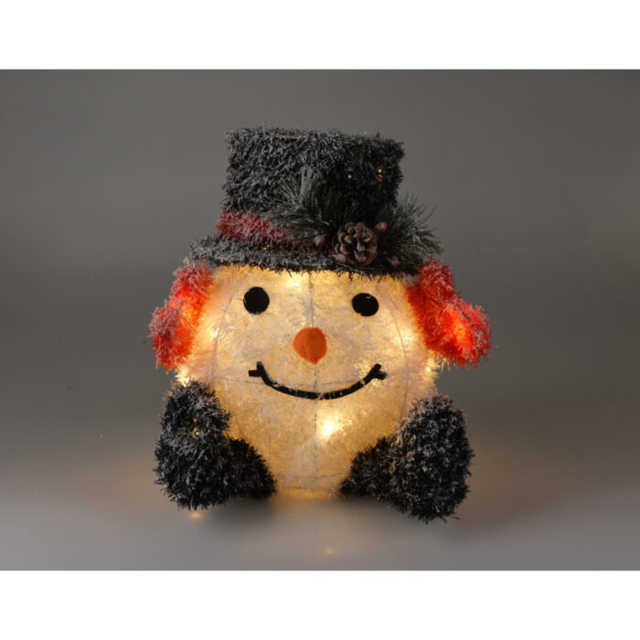 Sneeuwpop 36Cm/42Cm Led 2Ass - Afbeelding 4