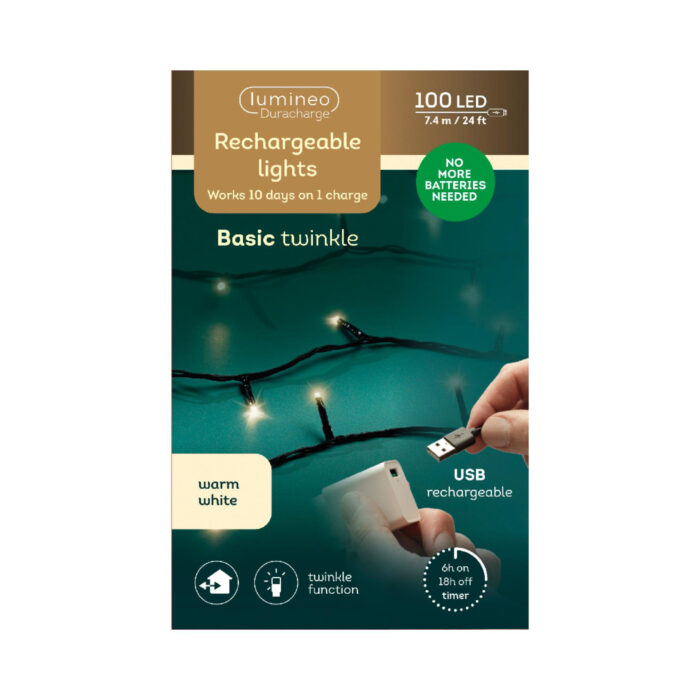 LED duracharge basic lights 8 functie twinkel  effect buitenL.742.5cm - Afbeelding 2