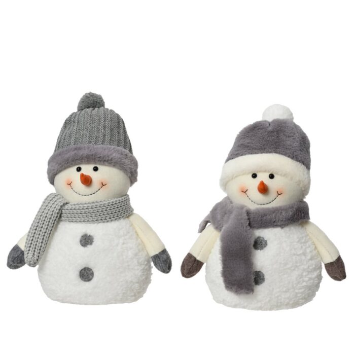 Sneeuwpop polyester 2assL.20cm x W.12cm x H.29cm