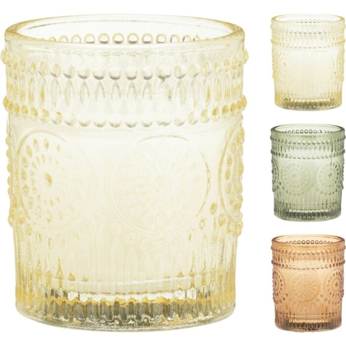Kaars In Glas 5X6Cm 3Ass