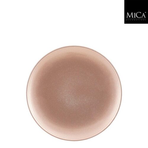 Mila decoratie bord recycled plastic champagne   h1