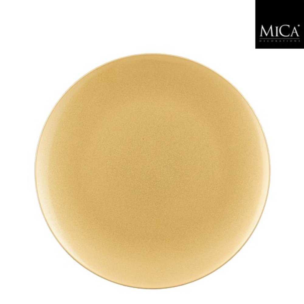 Mila decoratie bord recycled plastic goud - h2x d33cm