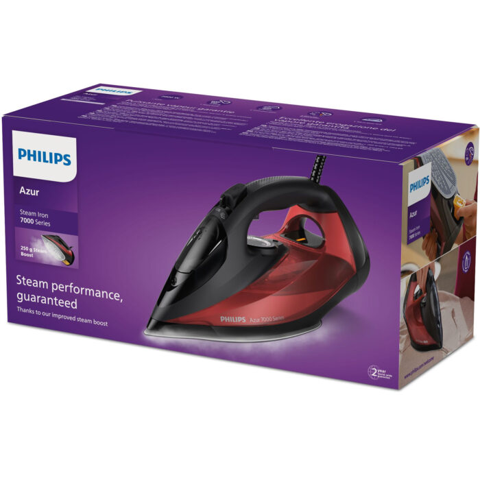 Philips DST7022/40 stoomstrijkijzer zwart/rood - Afbeelding 3