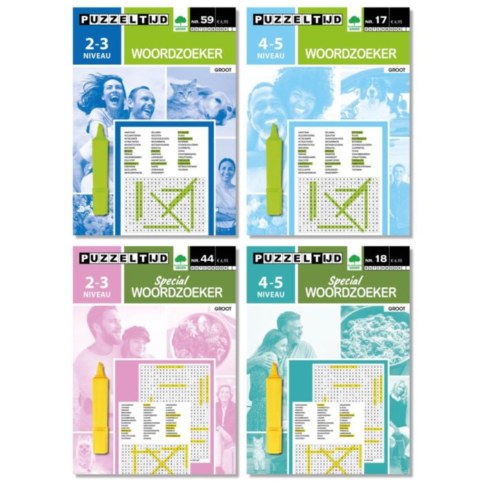 Puzzelboeken woordzoeker 4 assorti