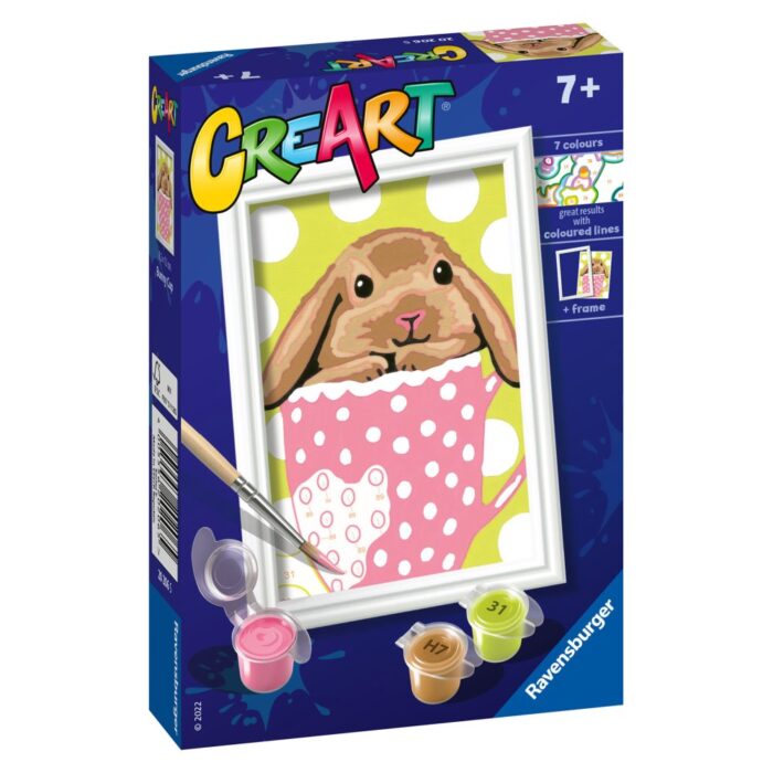 Ravensburger Creart schilderen op nummer konijntje in beker