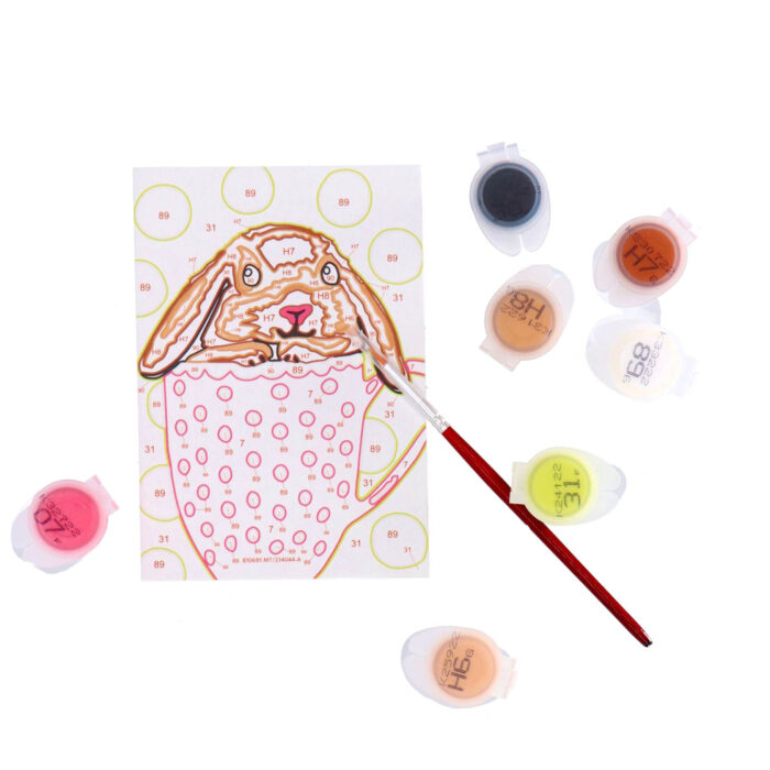 Ravensburger Creart schilderen op nummer konijntje in beker - Afbeelding 2