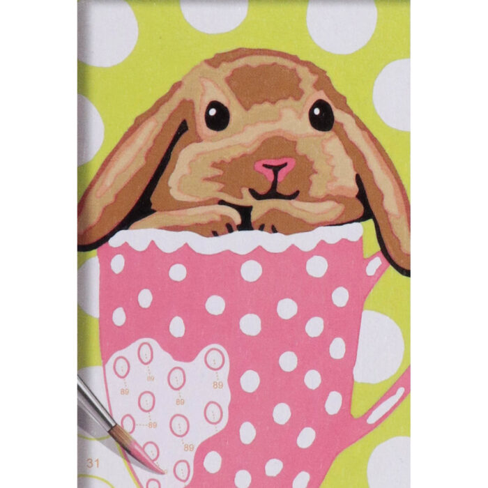 Ravensburger Creart schilderen op nummer konijntje in beker - Afbeelding 3