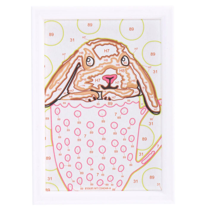 Ravensburger Creart schilderen op nummer konijntje in beker - Afbeelding 4