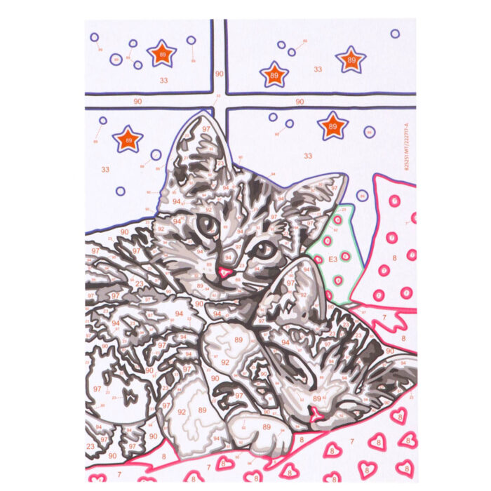 Ravensburger Creart Schilderen op nummer slapende  poezen glitter - Afbeelding 5