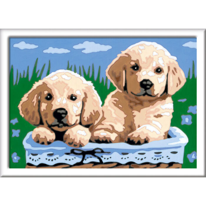 Ravensburger Creart schilderen op nummer schattige puppy's - Afbeelding 2