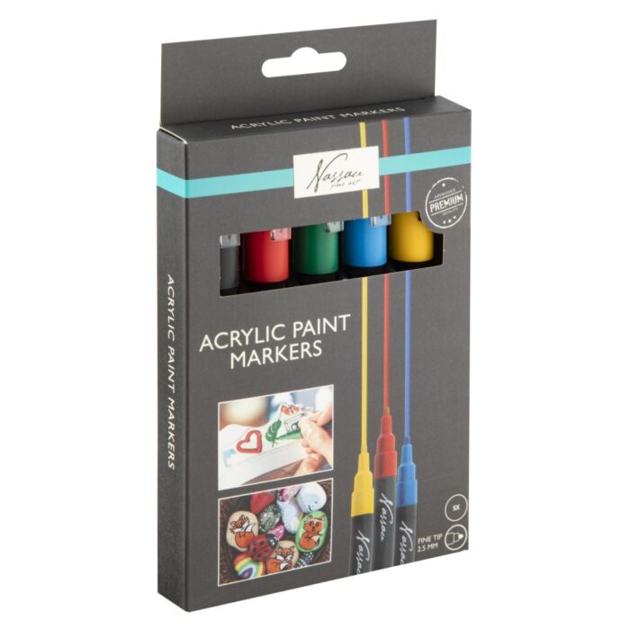Stiften acrylic markers 5 stuks 13x19x2