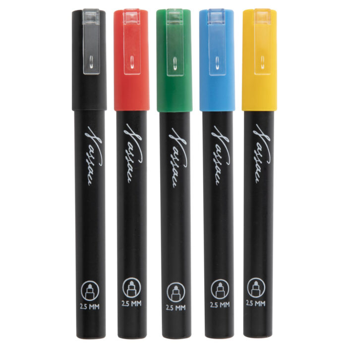 Stiften acrylic markers 5 stuks 13x19x2,5cm - Afbeelding 2