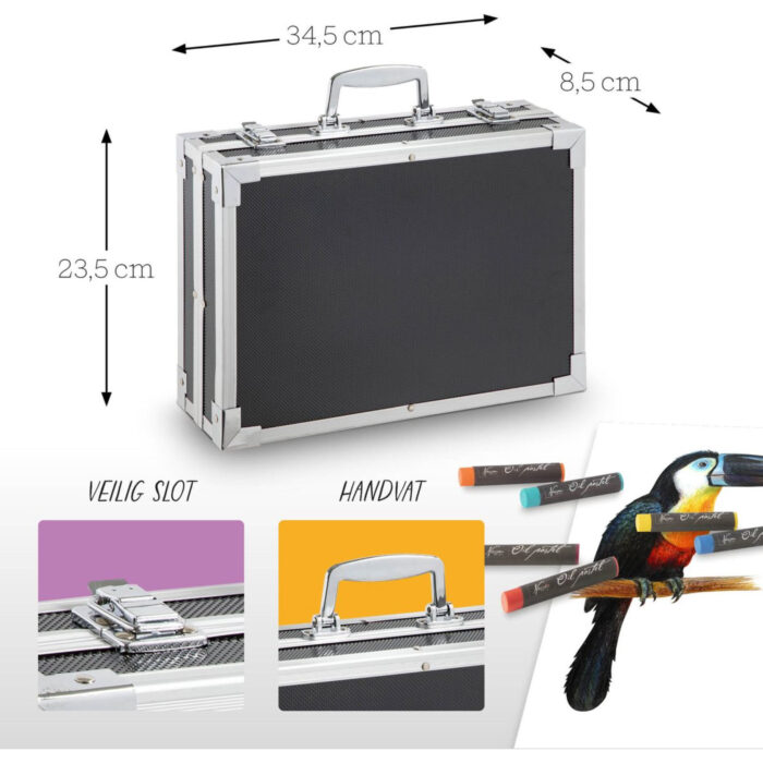 Schilder en Kleur Koffer Luxe 145 Delig - Afbeelding 3