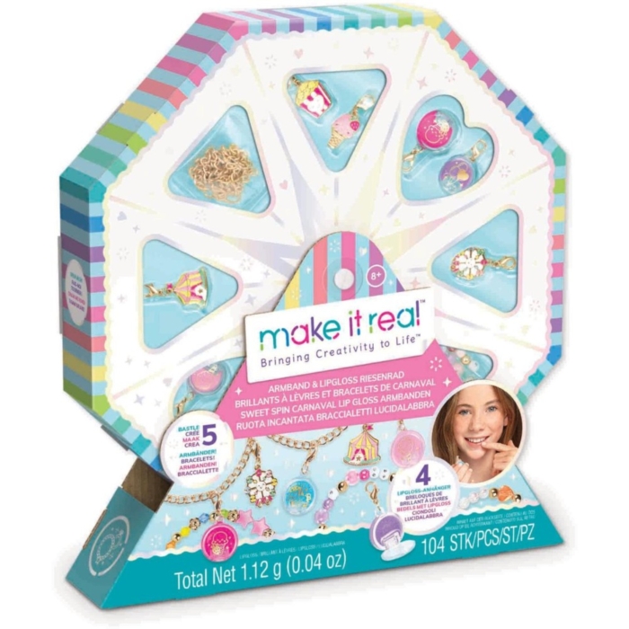 Make It Real Sweet Spin Carnival Lip Gloss Bracelet