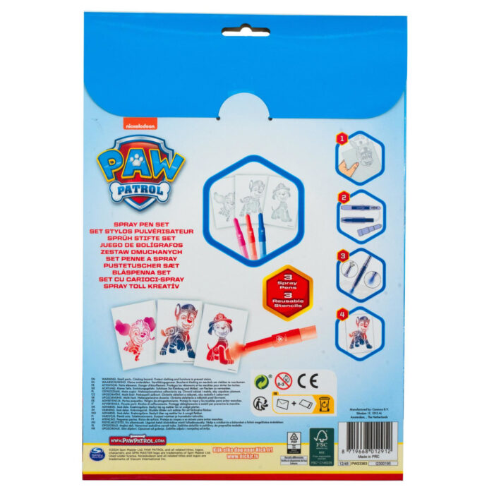 Paw Patrol Spray Pen Set In A4 Enveloppe - Afbeelding 3