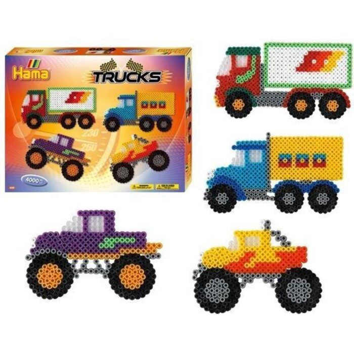 Hama strijkkralen set trucks 4000 delig