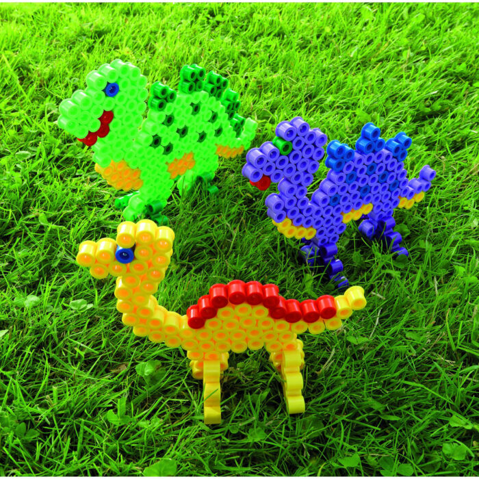 Hama strijkkralen maxi 600 stuks dino's in box - Afbeelding 3