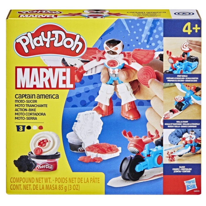 Playdoh Captain America moto-slicer