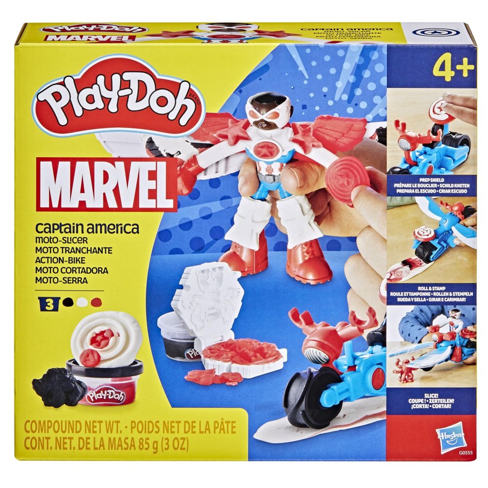 Playdoh Captain America moto-slicer