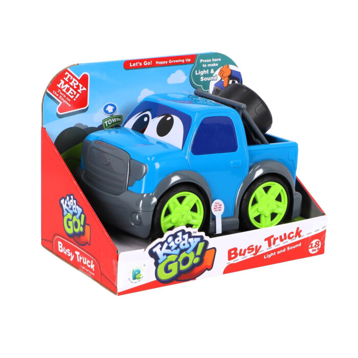 KiddyGo auto pick up truck 19 cm met licht en geluid blauw - Afbeelding 2