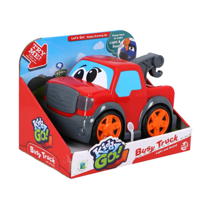 KiddyGo auto pick up truck 19 cm met licht en geluid rood - Afbeelding 2