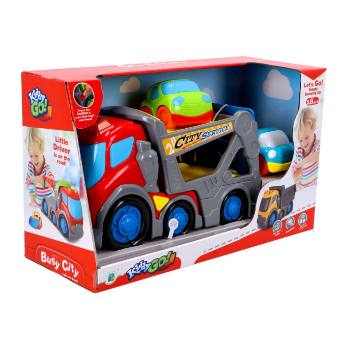 KiddyGo auto transporter 31 cm met licht en geluid - Afbeelding 4