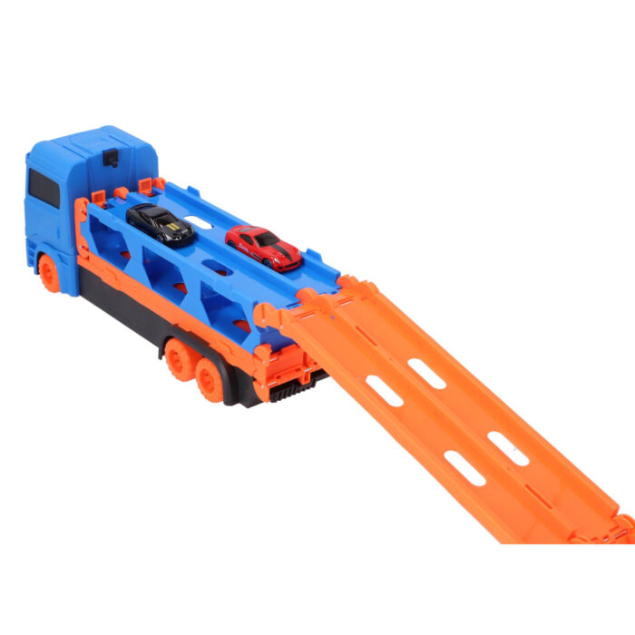 Pop-up auto transporter met 2 metal auto's - Afbeelding 5