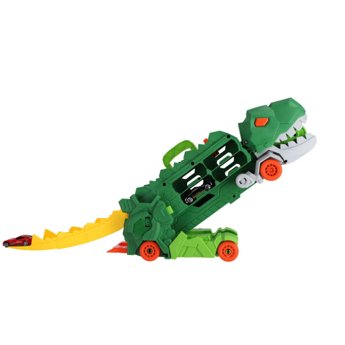 Transporter carrycase dino met 2 diecast auto's - Afbeelding 3